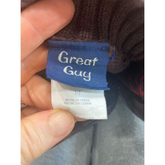 Boys size 7 Red Fair Isle Half-Zip Sweater Winter Casual Pullover - Picture 2 of 2